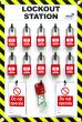 10 Lock Lockout Station With Contents