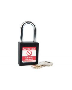  BLACK Steel Shackle safety padlock keyed differently
