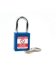  BLUE Steel Shackle safety padlock keyed differently