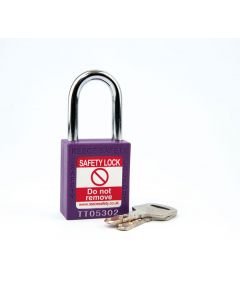  PURPLE Steel Shackle safety padlock keyed differently