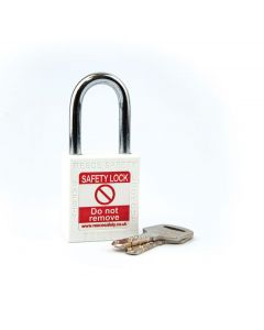  WHITE Steel Shackle safety padlock keyed differently