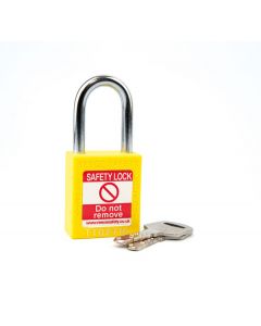  YELLOW Steel Shackle safety padlock keyed differently