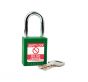  GREEN Steel Shackle safety padlock keyed differently