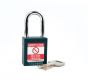  TEAL Steel Shackle safety padlock keyed differently