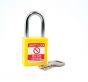  YELLOW Steel Shackle safety padlock keyed differently