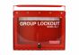 Steel Wall mounted or Portable Group Lockout Box - 8 hook. Colour Red.